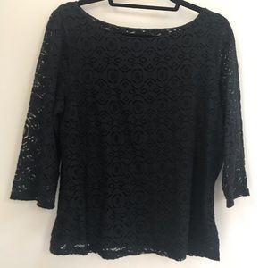 Banana Republic Lace 3/4 Sleeve Blouse